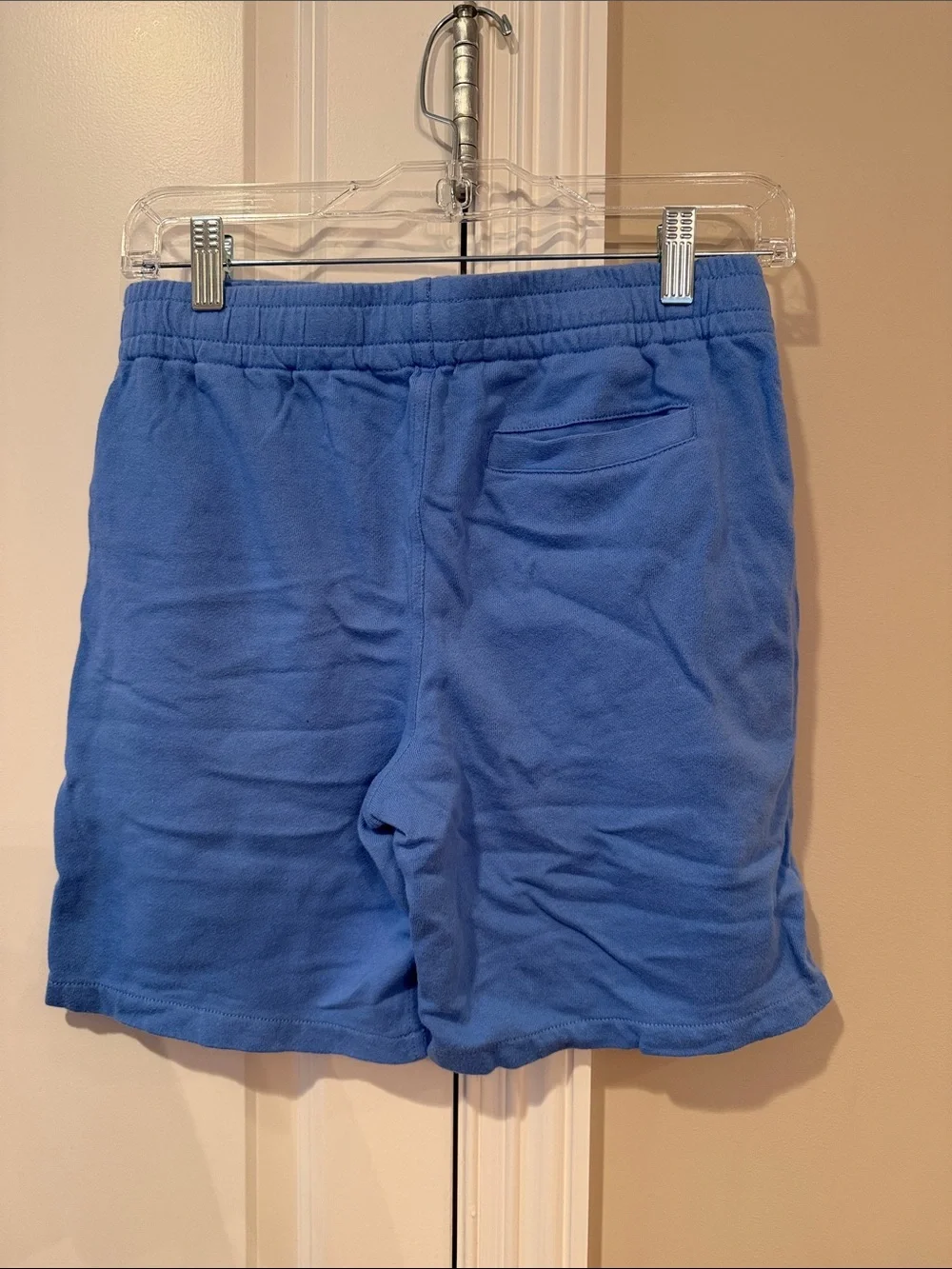 Ralph Lauren Blue Athletic Shorts with Yellow & Navy Logo